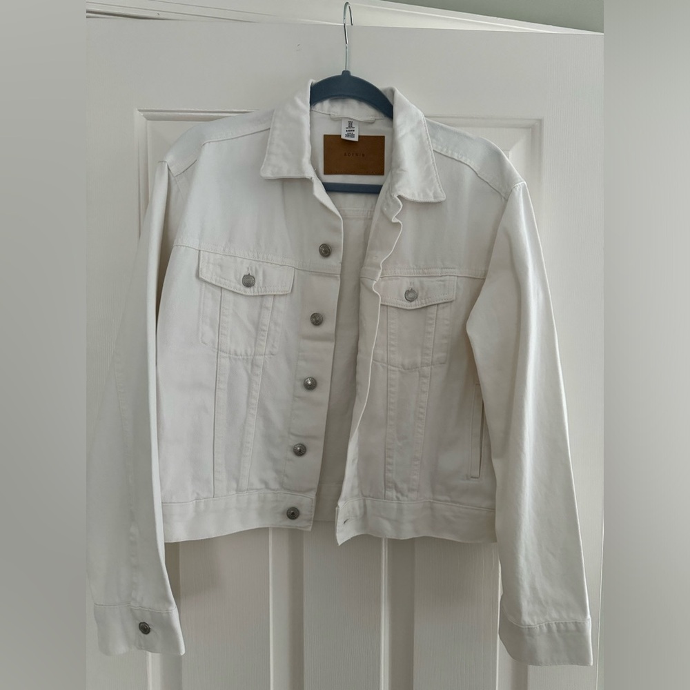 White jean jacket. Without the tags but never worn